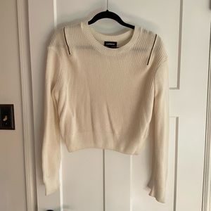 Express ZIP shoulder pullover sweater